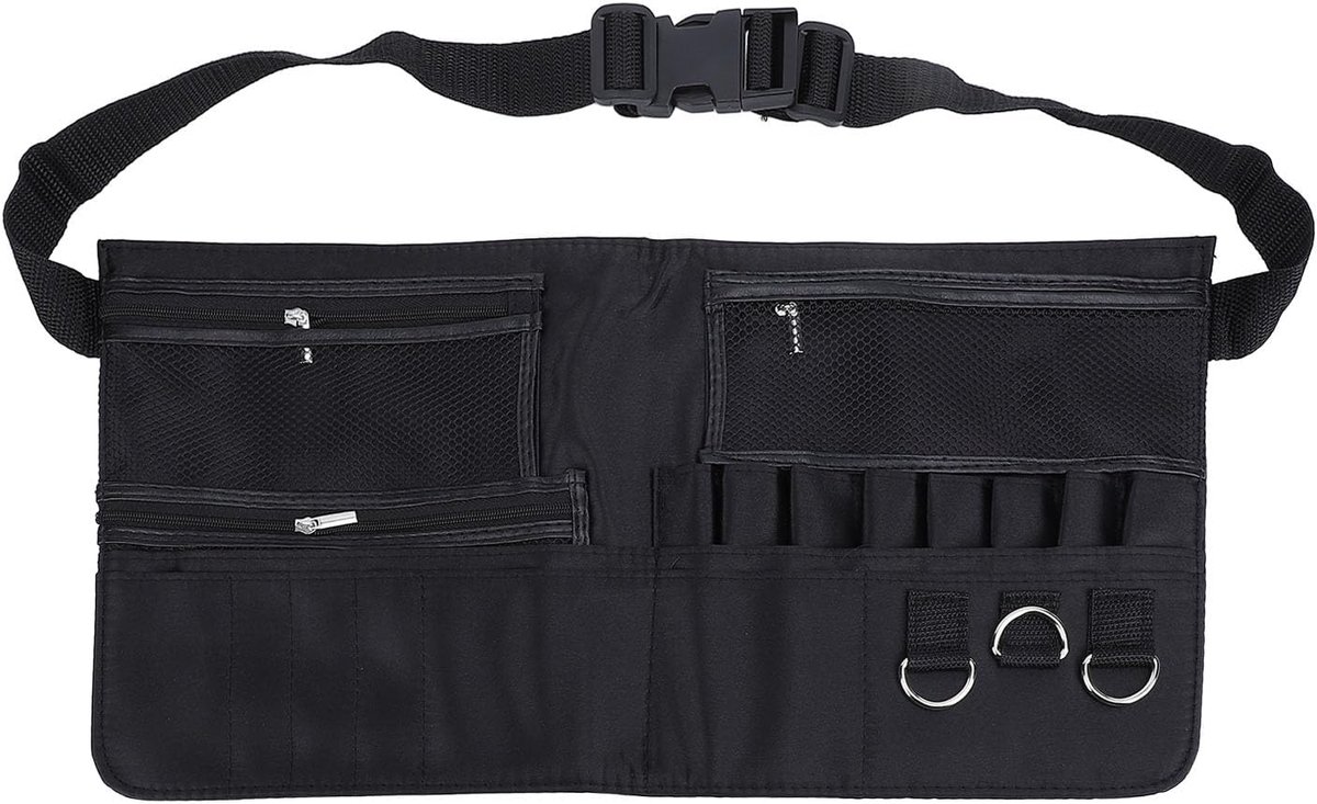 SnelShoppen - Makeup Borstel Tas met Verstelbare Schouderband – Draagbare Lichtgewicht Multi-Pocket Borstelhouder voor Professionele Makeup Artists &
