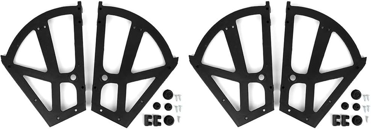 SnelShoppen - 4-delige set ABS Stevige Meubel Schoenen Lade Hinge Flip Plaat Frame Rotatie Rek Accessoire voor Vergroot Kastcapaciteit