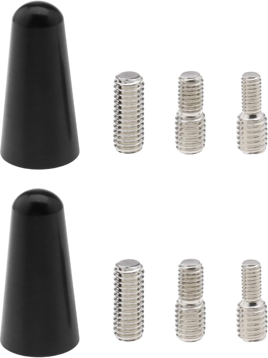 SnelShoppen - 2 Stuks Universele Voertuig Dakmontage Korte Antenne Mast 3cm Aluminium Auto Antenne Vervanging Geschikt voor Diverse Auto's