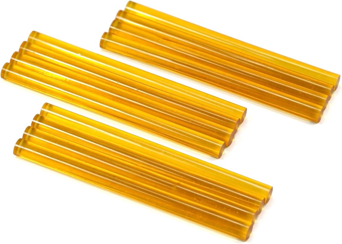 Hair extensions keratine lijmstaafjes 12x - Geel - 10 cm - Geschikt voor haarverlenging - ShopVlot