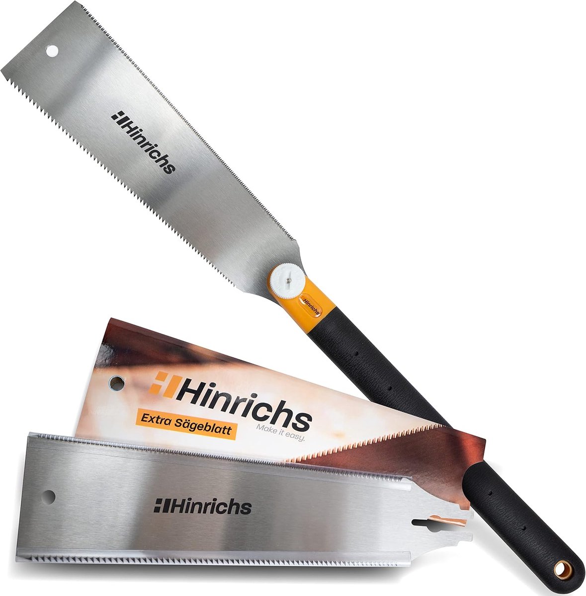 SnelShoppen - Professionele Ryoba Handzaag 25 cm - Dubbelzijdige Carbon Stalen Zaag - Houtsnij- en Kunststofzaag met Vervangblad en Beschermbeugels -