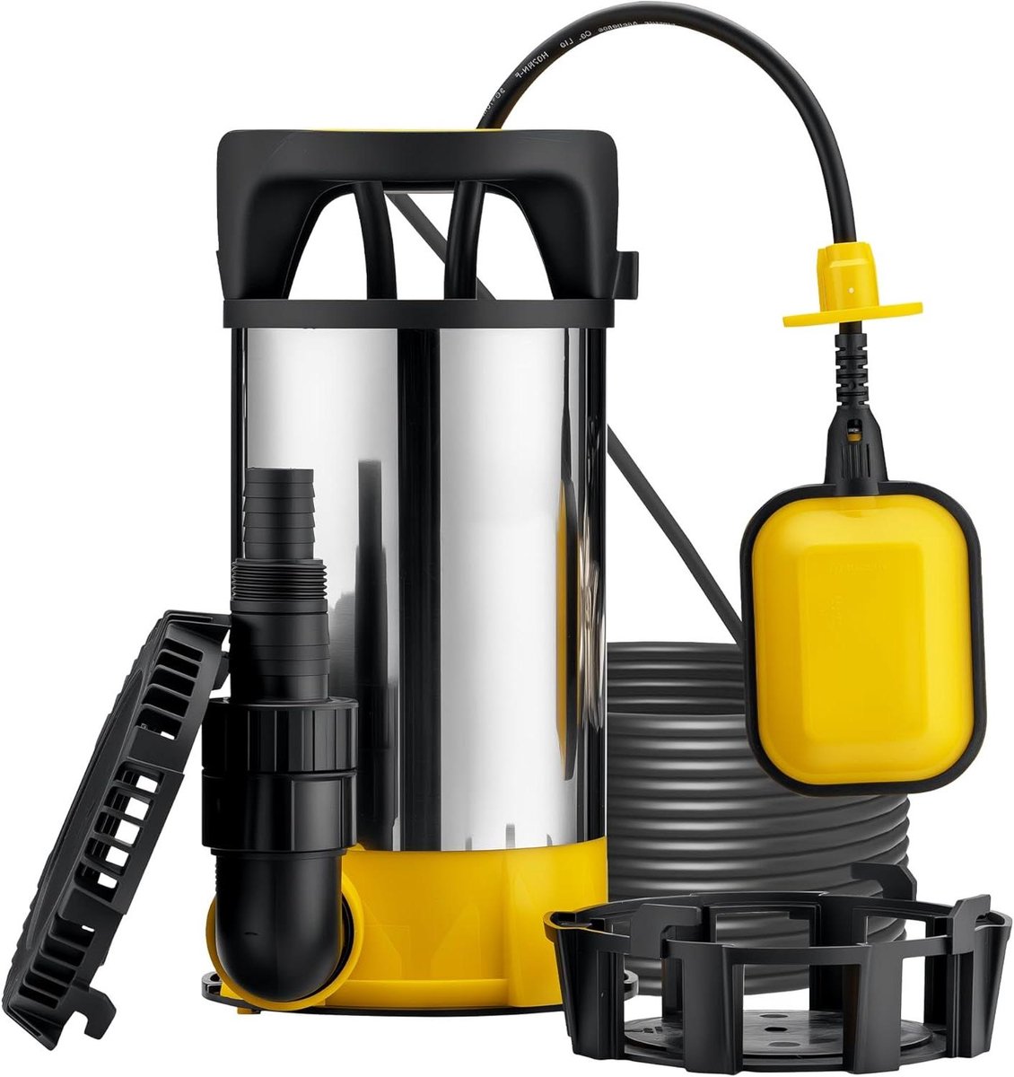 Dompelpomp - Afvoerpomp Vuilwaterpomp - Kelder Leegpompen - 3-in-1 Functionaliteit - 8000 L/U - Geel Zwart