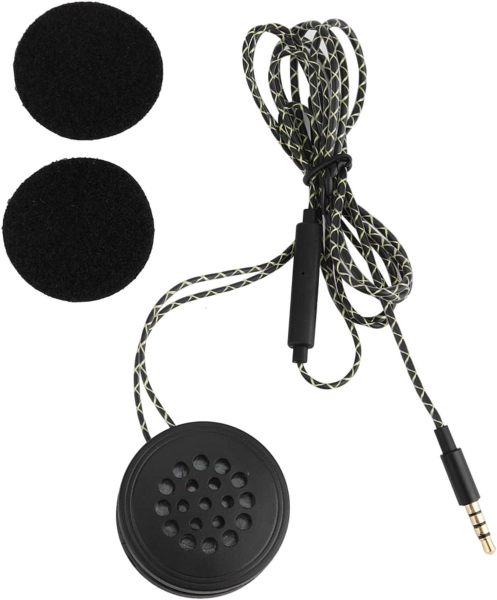 Helm Hoofdtelefoon - Motor Accessoire - Muziek Luisteren - Handsfree Bellen - 1.2m Kabel - Zwart