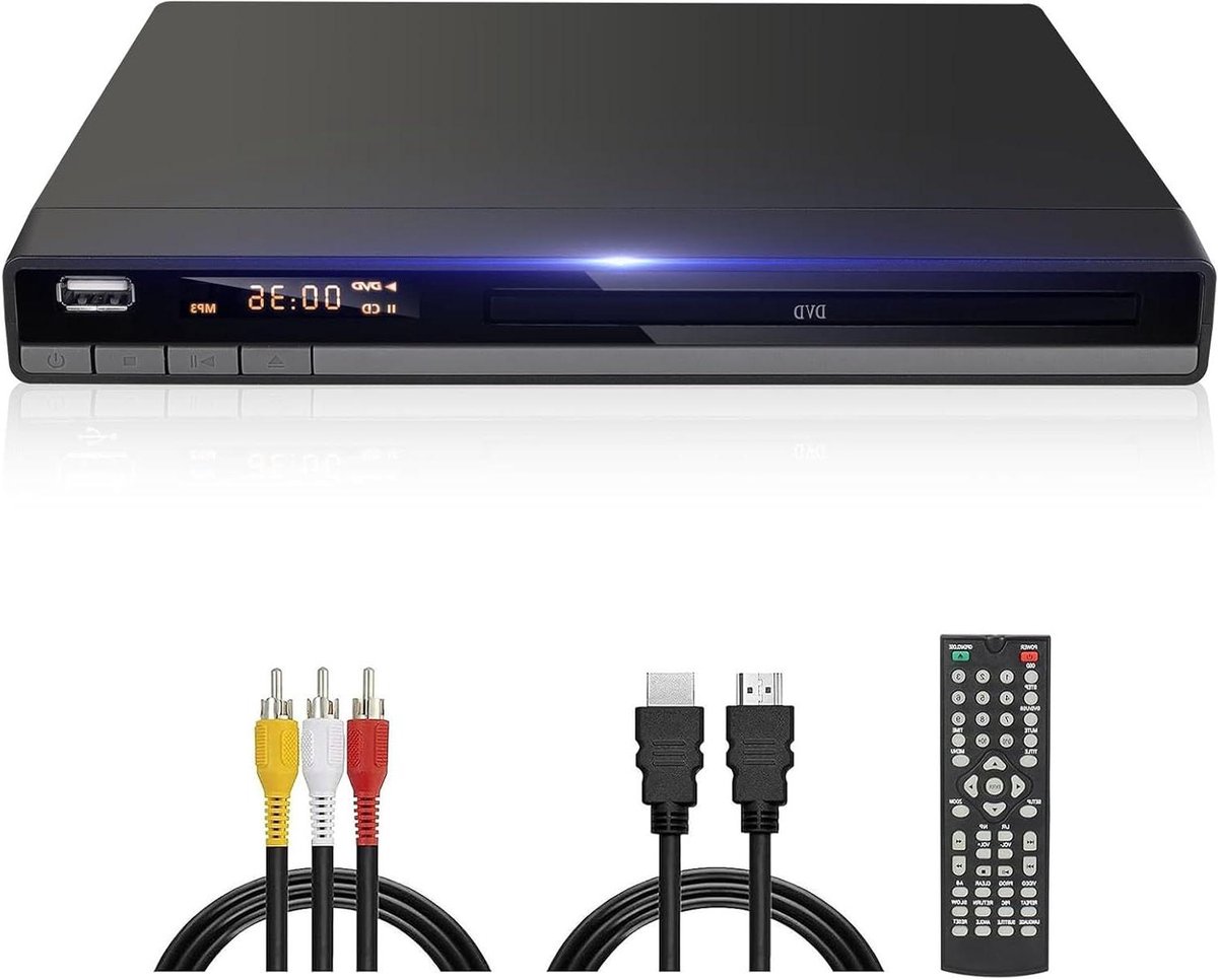 Dvd Speler - Mediabox Hifi - Films Kijken - Regiovrij Afspelen - 1080p Upscaling - Zwart