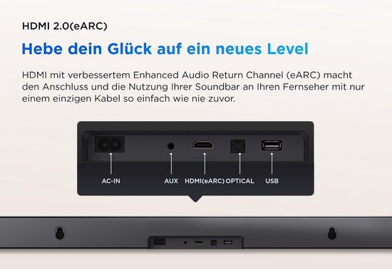 Soundbar - Home audio - Filmervaring thuis - Dolby Atmos - 2.0 kanalen - Donker titanium — afbeelding 2