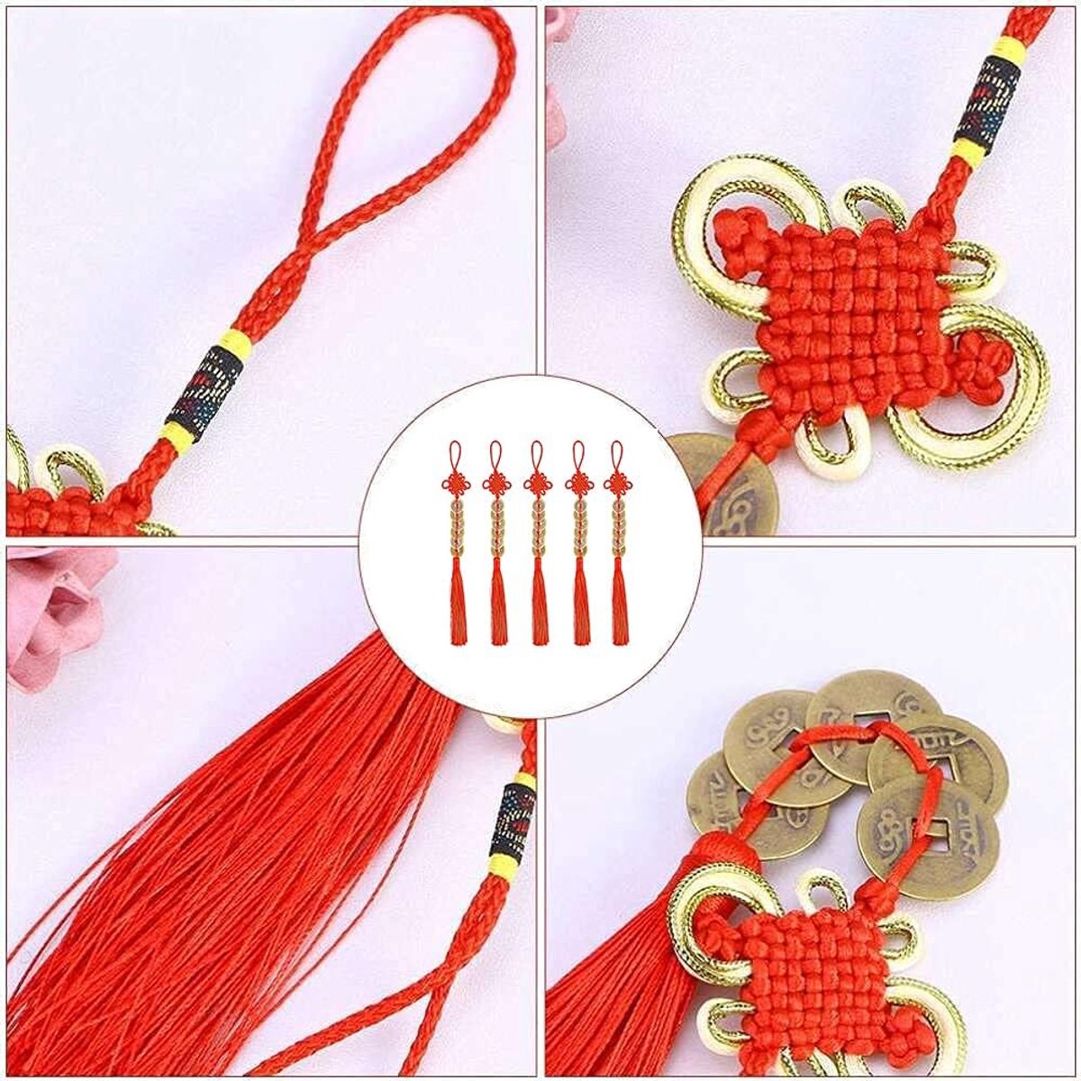 YANGWEN 5-Piece Chinese Lucky Coins Feng Shui Coins I-ching Fortune Coin Lucky Coins for Wealth and Success - ShopVlot
