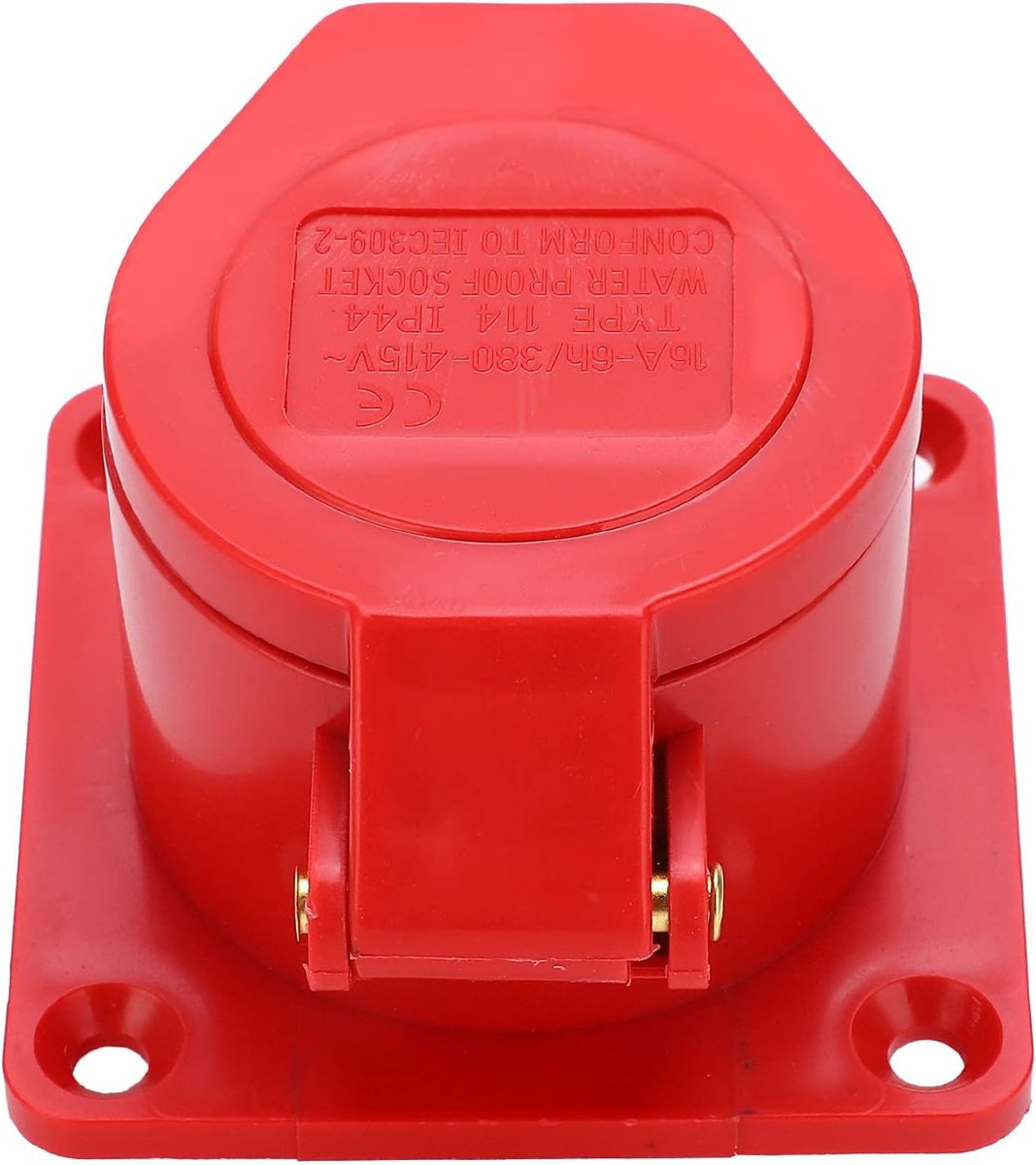 SnelShoppen - 3-fase Industriële Stopcontact 16A 4 Pin Flensuitgang Waterdicht Explosiebestendig Verborgen Installatie IP44 380-415V 3P+E