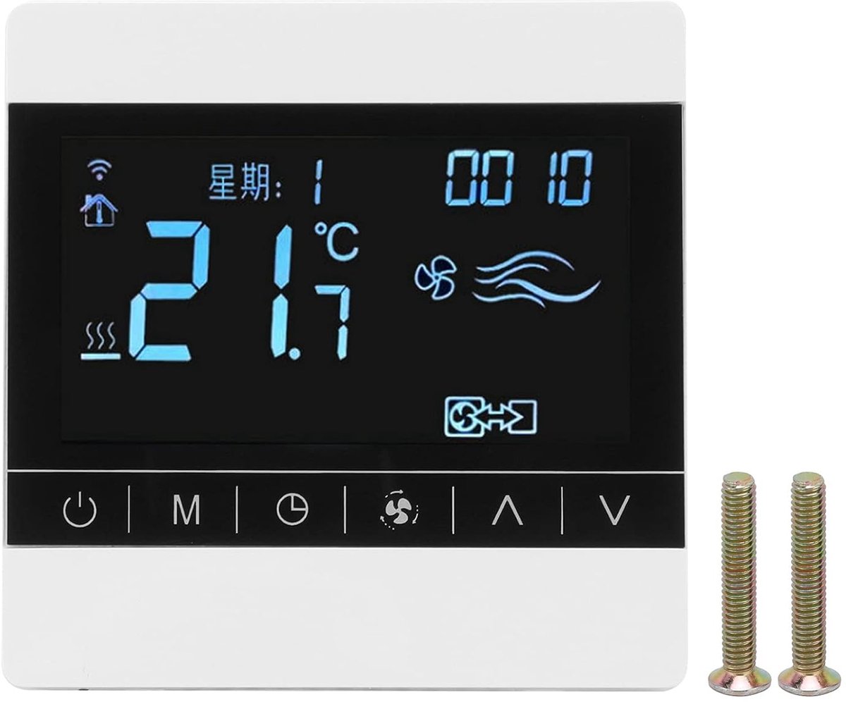 SnelShoppen - Thermostaat LCD Ventilator Coils Airconditioner Paneel Schakelaar Huishoudelijke Slimme Temperatuur Controller AC 220V