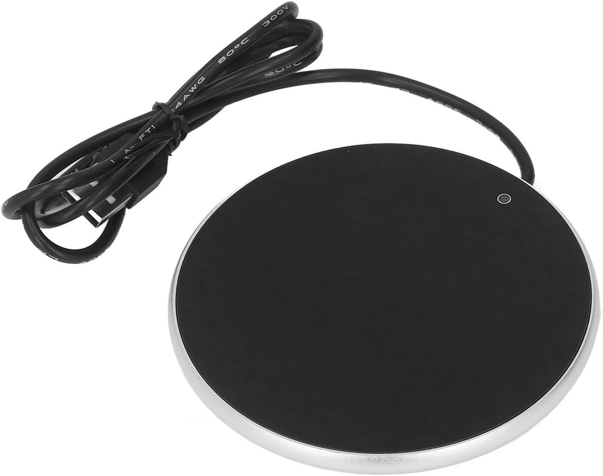 SnelShoppen - USB Koffiebeker Warmhouder met Onderzetter, Intelligente Heater, Constant Temperatuur van 55 °C, Voor Warme Dranken Thuis en Kantoor, Di