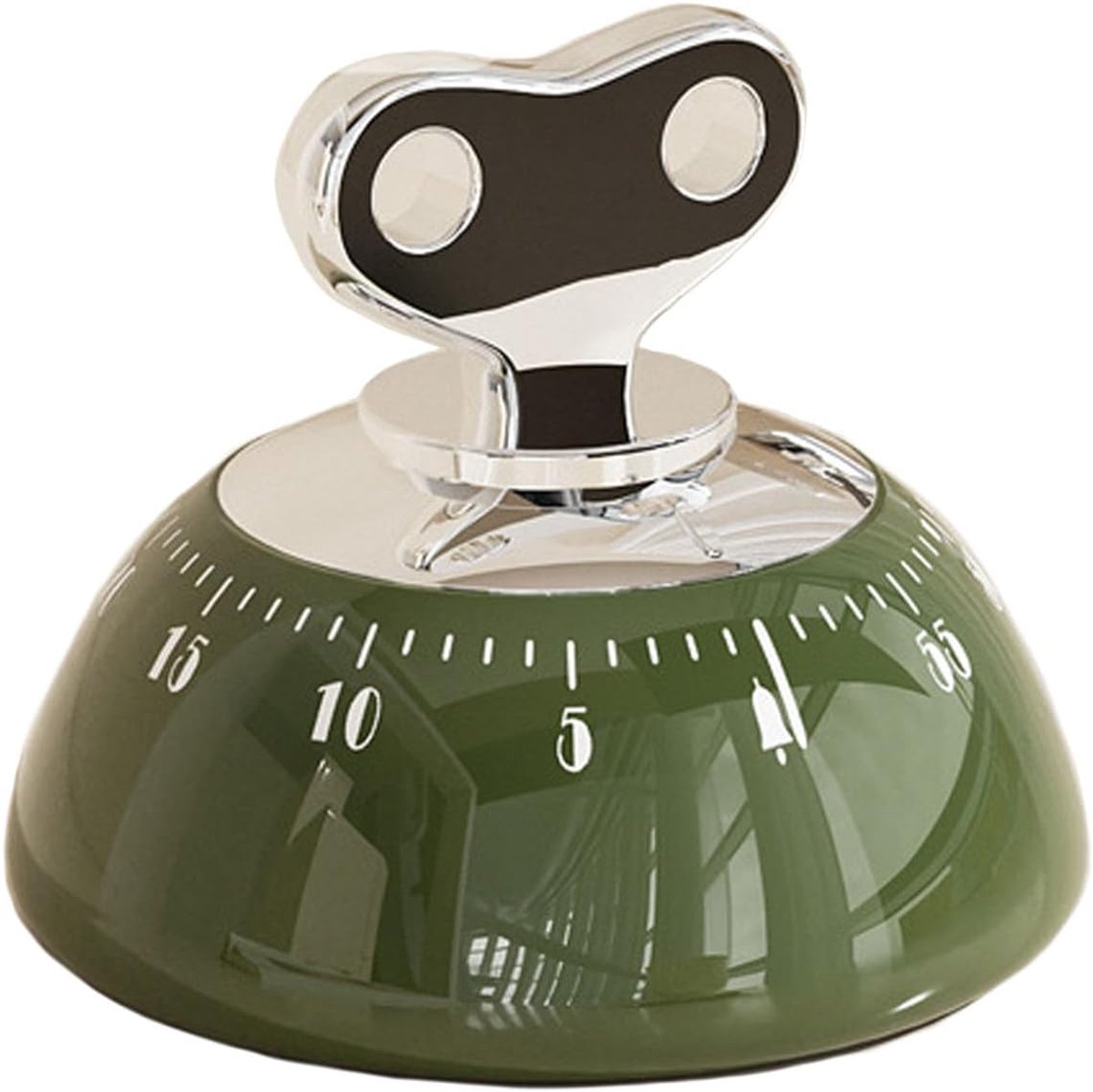 Mechanische Kookwekker met Luid Alarm en Magnetische Achterkant - Geen Batterijen Nodig - Geschikt voor Keuken, Klaslokaal en Studiekamer - Groen