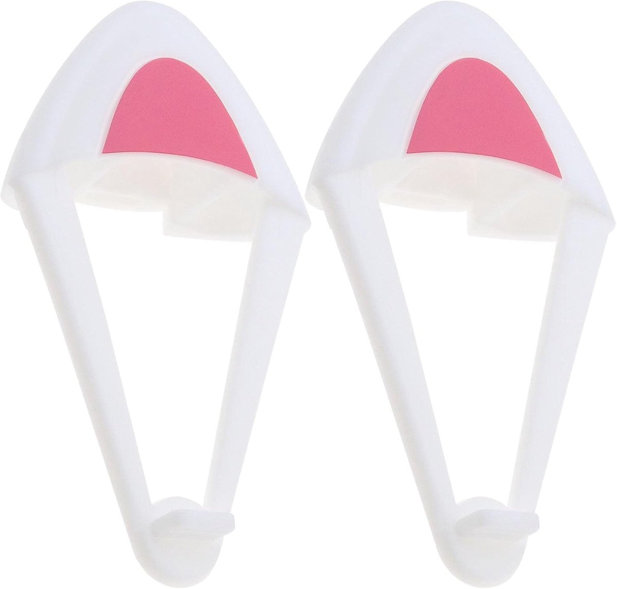 SnelShoppen - 1 Paar Kattenoren Silicone Over-Ear Hoofdtelefoon, Schattige Versiering, Verstelbare Bandjes, Gaming Hoofdtelefoon Accessoires, Wit