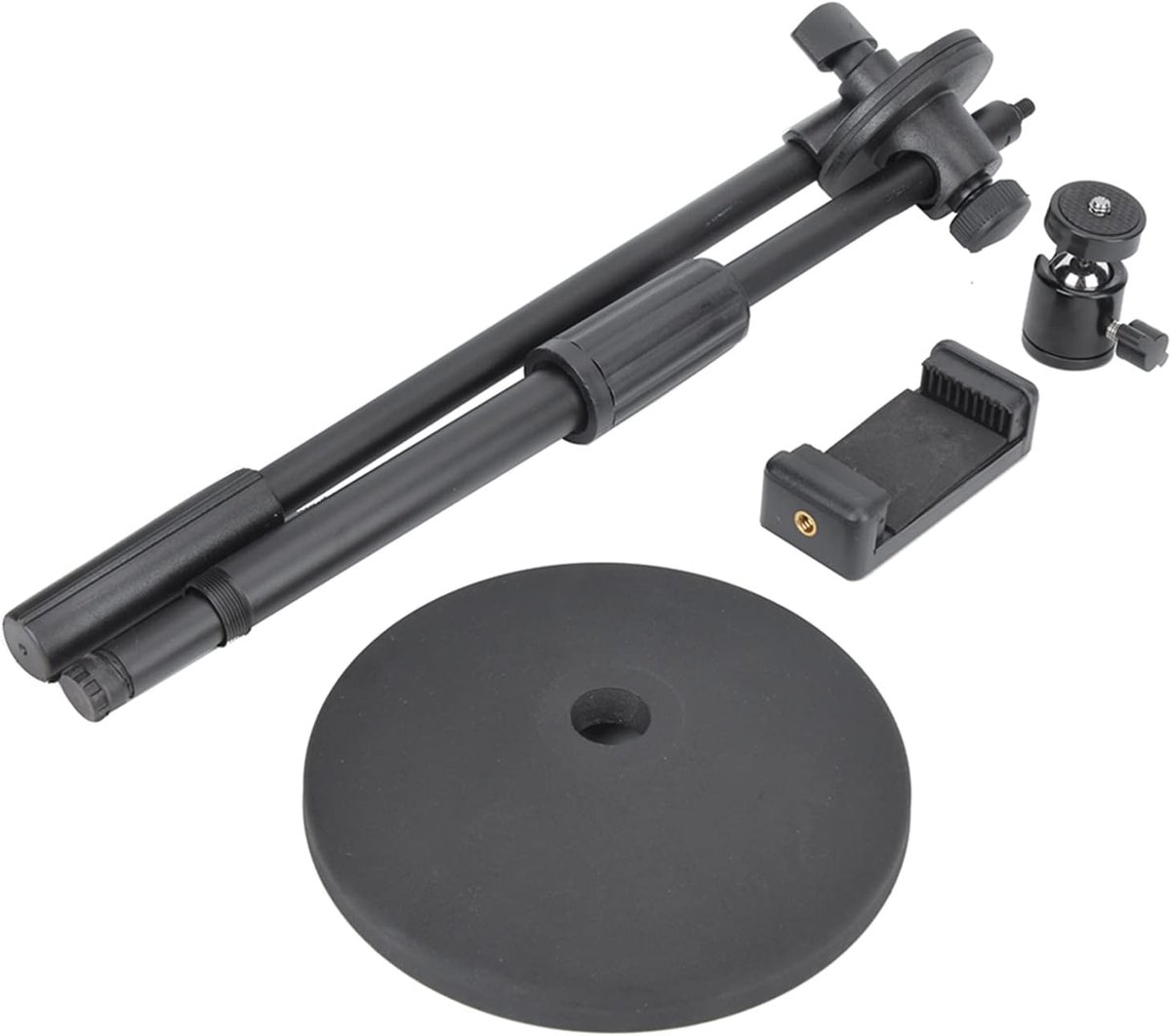 SnelShoppen - Metalen Telefoonhouder voor Fotografie met 360° Rotatie, Desktop Houder voor Video Webcam Opnames