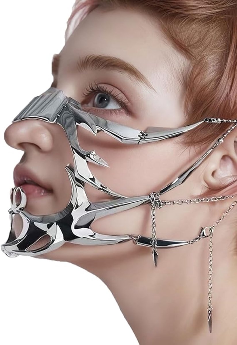 LISM-Feestmasker, Halloweenaccessoire Geschikt voor dames (halfmasker) | stalen halfmasker, metalen feestmasker