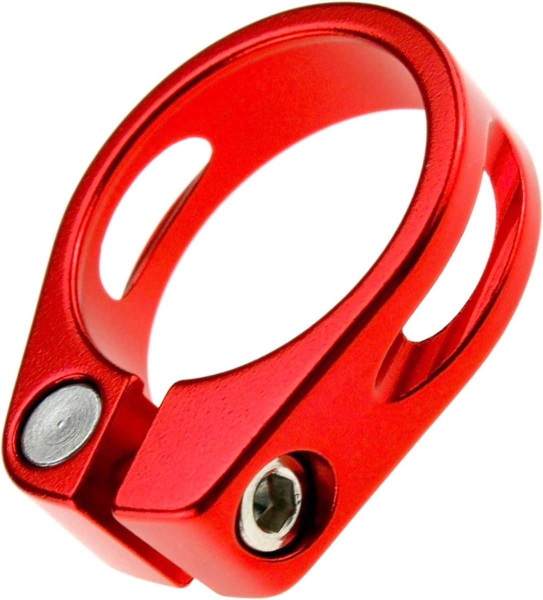 SnelShoppen - Fiets Zadelpen Klem 34.9mm Set Aluminium Voor MTB/Road Bike, Verstelbaar, Lichtgewicht, RVS Bevestiging, Diverse Kleuren