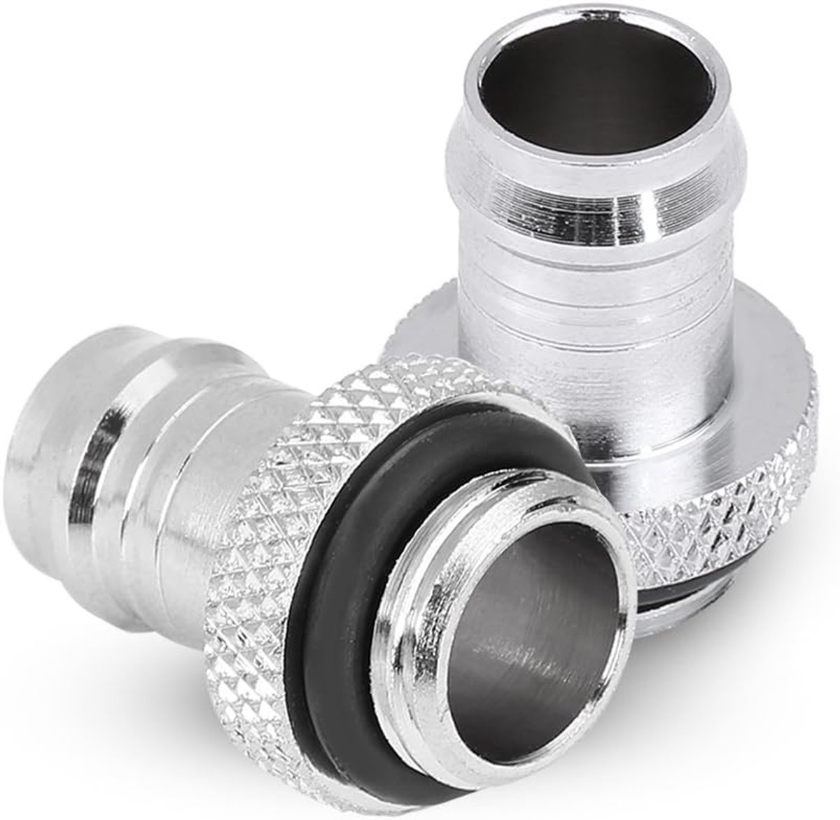 SnelShoppen - G1/4" naar 3/8" Soft Tube Barb Fitting - Duurzame slangverbinding voor waterkoeling, chroomgeplateerd, perfect passende koppeling