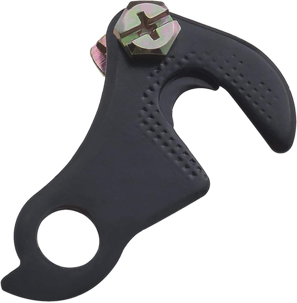 SnelShoppen - Fiets Achter Versnellings Hanger Zwart Aluminium Draaghaak Adapter met Bout Voor de Meeste MTB Fietsen