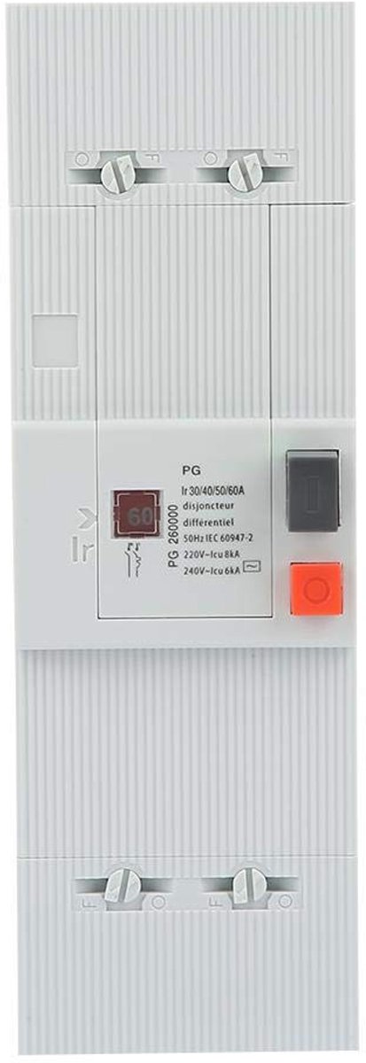 SnelShoppen - Kleine en lichte 30-60A kracht schakelaar, 2-polige 50Hz/60Hz laagspanningsschakelaar, veiligheidslucht schakelaar voor verlichting en m