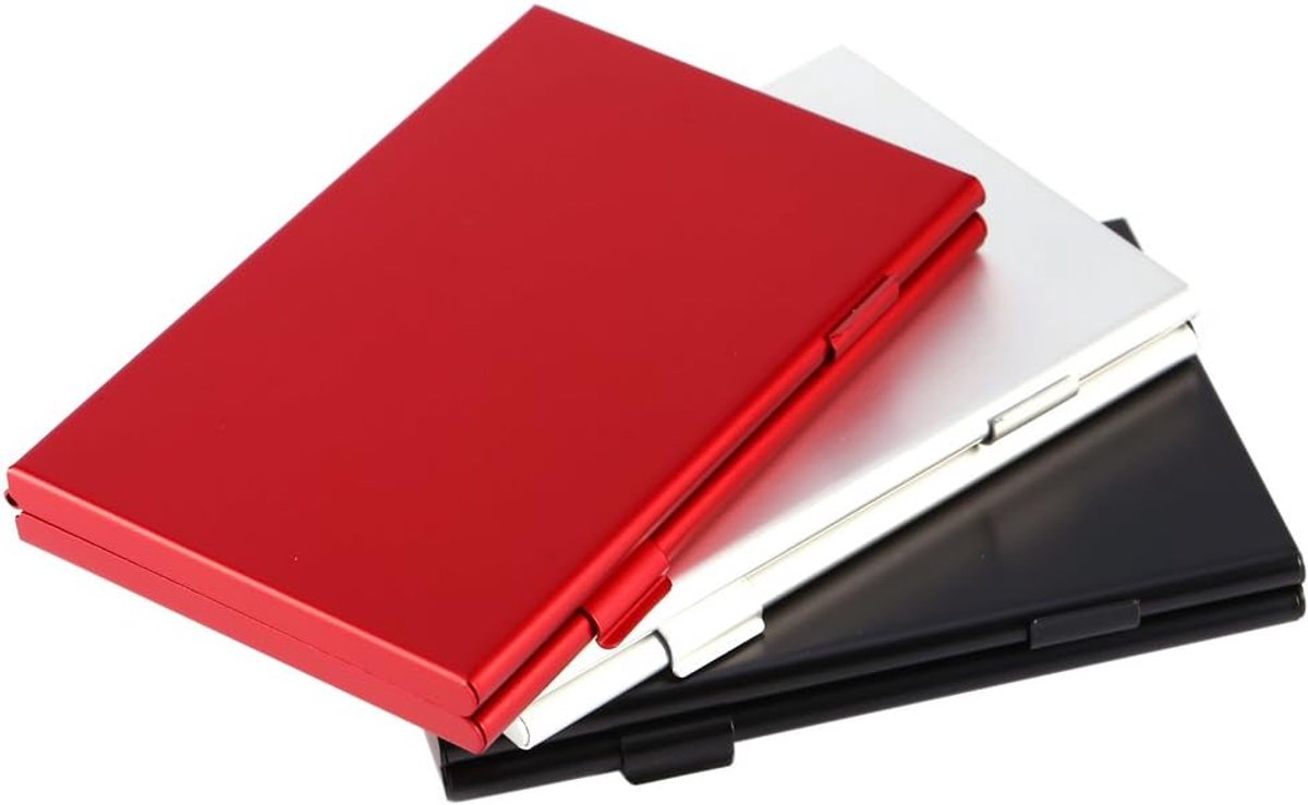 SnelShoppen - Durable Geheugenkaart Case - SD Kaarthouder met EVA Pad - Aluminium - Voor 6 Stuks SD Kaarten - Compact en Lichtgewicht - Ideaal voor Fo