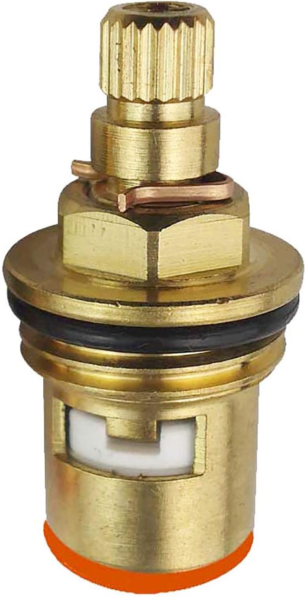 SnelShoppen - 1/2" 20 Tanden Koper Keramische Tap Cartridge Schijf Kwartdraai Ventiel Vervanging Voor Badkamer Keuken Kraan