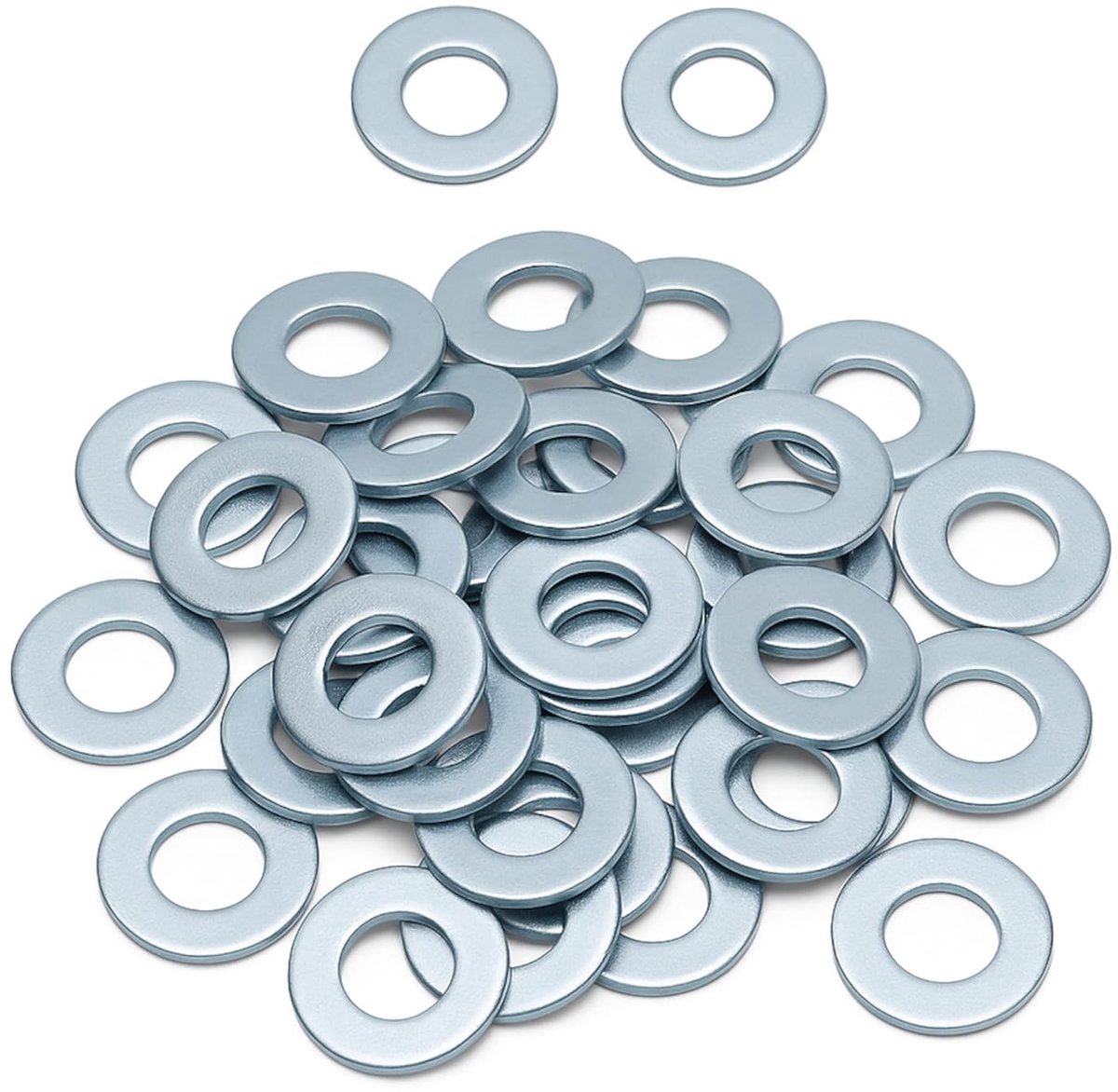 Brickor M8 DIN125 A-Shape Flat, Galvanized Retaining Rings, Galvanized Steel Body Retaining Rings (M8, 50) - ShopVlot