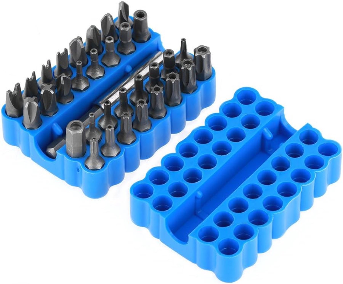 SnelShoppen - 33-delige Multi-Purpose Schroevendraaier Bits Set met Veiligheidsbits en Opbergdoos, Ideaal voor Reparaties en Klussen