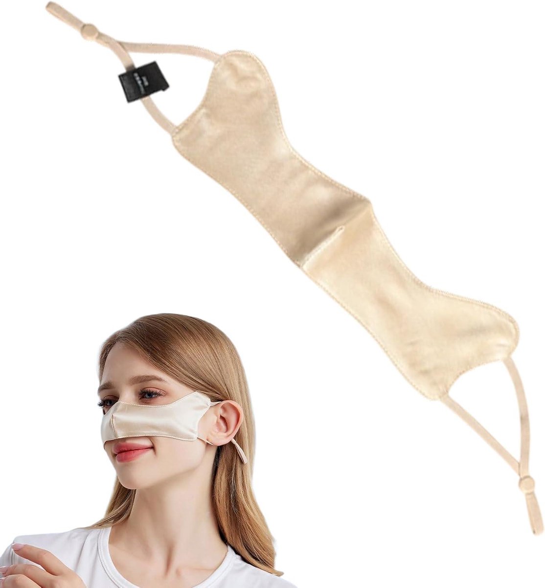 Stoffen Neusmasker - Winddichte Ademende Bedekking - Outdoor Activiteiten - Wasbaar Stofvrij Ontwerp - 22x6cm - Zwart