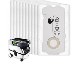 10 stuks Stofzuigerzakken voor 204308 - Festool CT MINI CT MINI I CT MIDI en CT MIDI I - CTC MINI/MIDI en CT 15 - Vervangende stofzakken