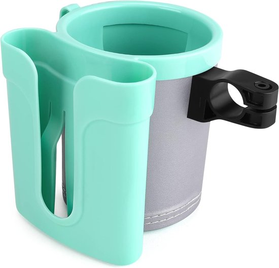 3-in-1 Fiets Drinkhouder Met Telefoon- & Sleutelhouder - Universele Bevestiging - Voor Waterfles, Koffiebeker & Babyfles - Groen — afbeelding 2