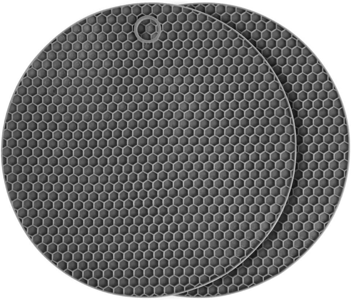 Multifunctionele Siliconen Onderzetters voor Heet Pannen, 2 Stuks, Warmtebestendige Mat, Flexibele Onderzetters voor Koken en Keukengebruik