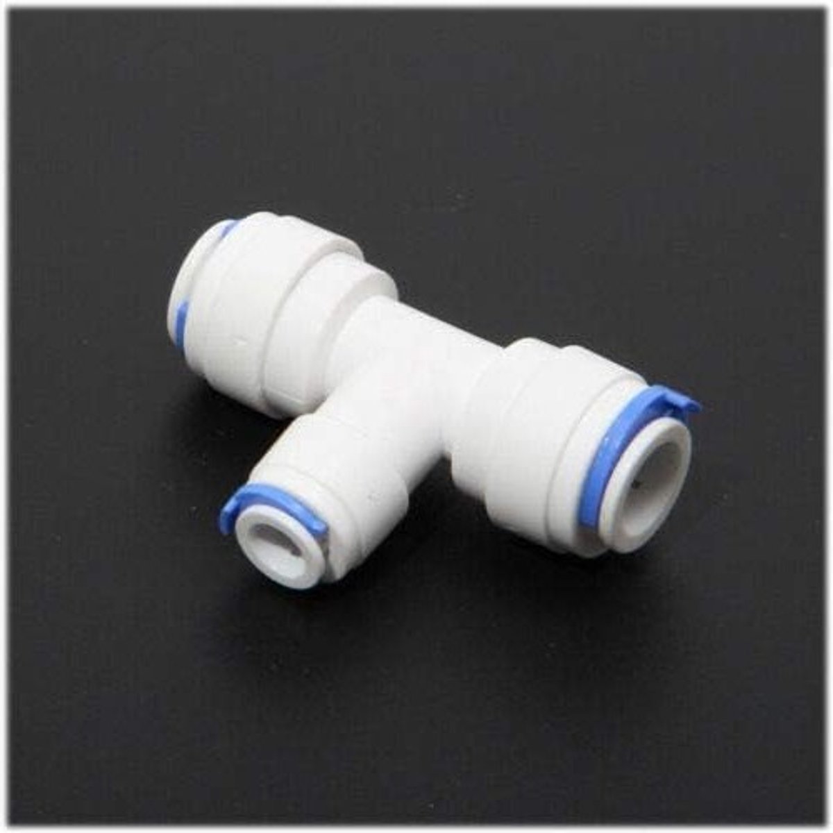 3/8" en 1/4" Gelijke T-stuk Aansluitingen voor Koelkasten, Aquariums en Omgekeerde Osmose - Snelle Verbinding (Verpakking van 5)