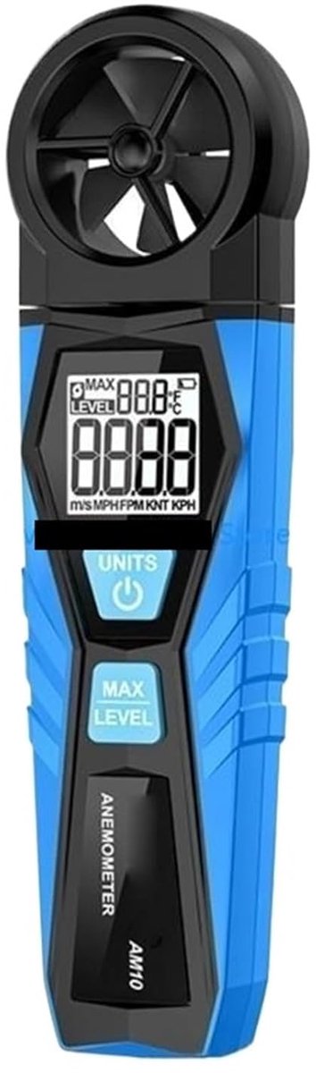 Digitale Anemometer - Windsnelheidsmeter Temperatuurmeter - Windmeting Buiten - Handheld Ontwerp - N.v.t. - Zwart