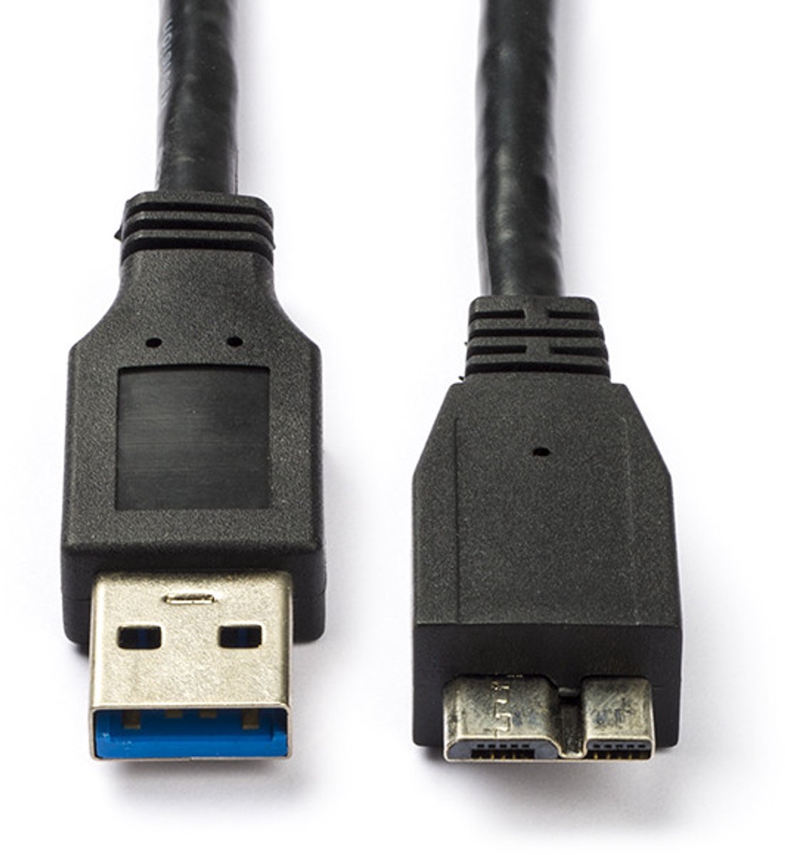 Image of USB kabel - USB 3.0 naar Micro-USB 3.0 - 1 meter - Zwart - Data kabel - Oplaadkabel - Sync kabel - Data transfer cable - Charging cable - Jonyx