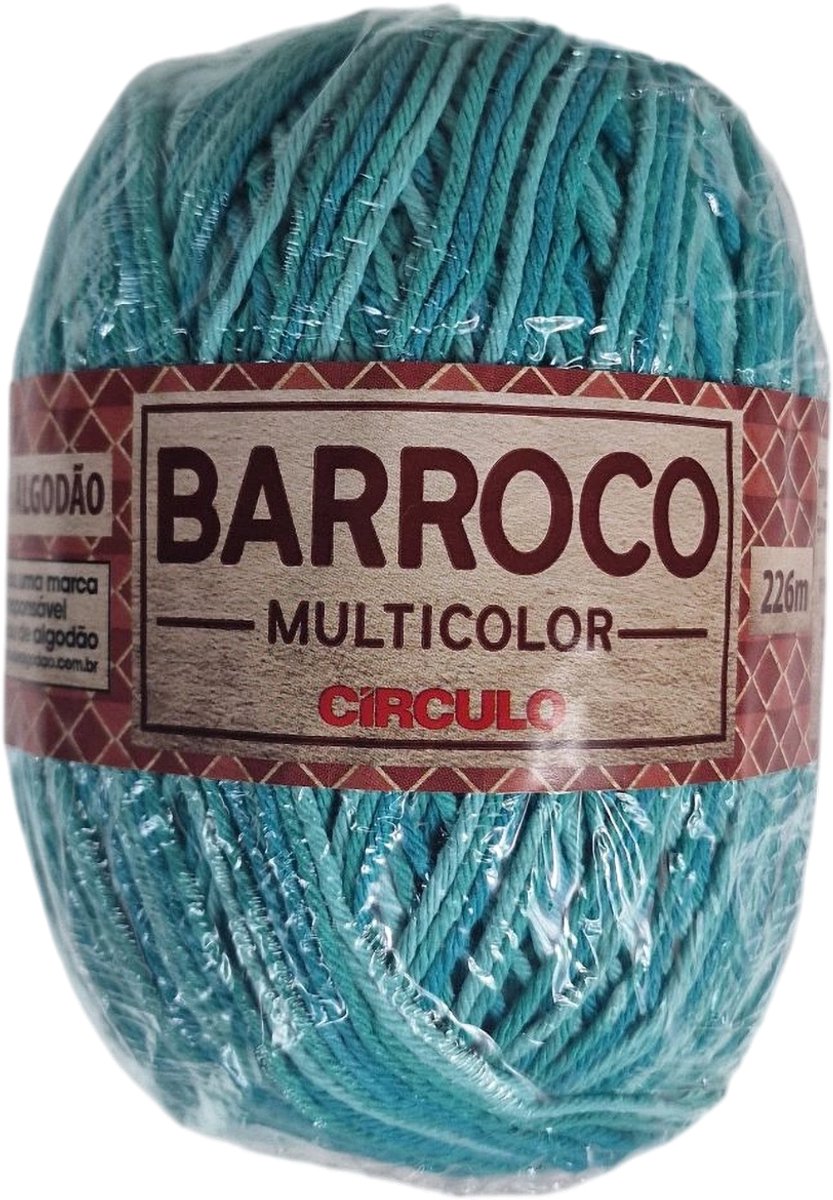 Círculo Barroco Multicolor - Katoengaren - 200 g - 226 m - Tiffanyblauw