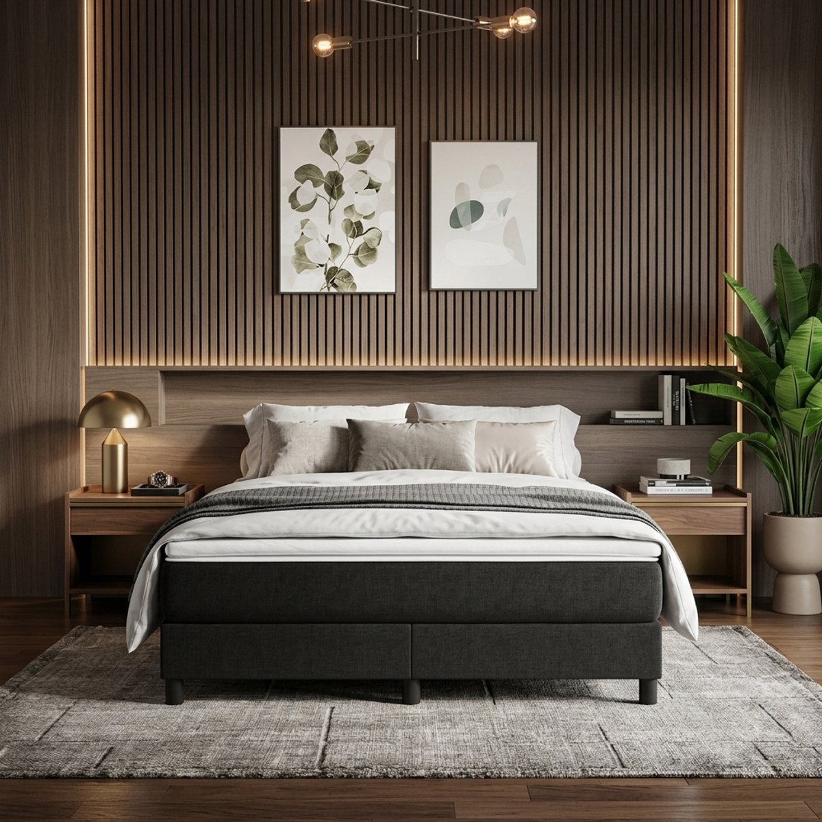 Luxe Fluwelen Bedframe 120x190 cm - 120x190 cm - Zwart - 120x190 cm Zwart – Gestoffeerd - 
