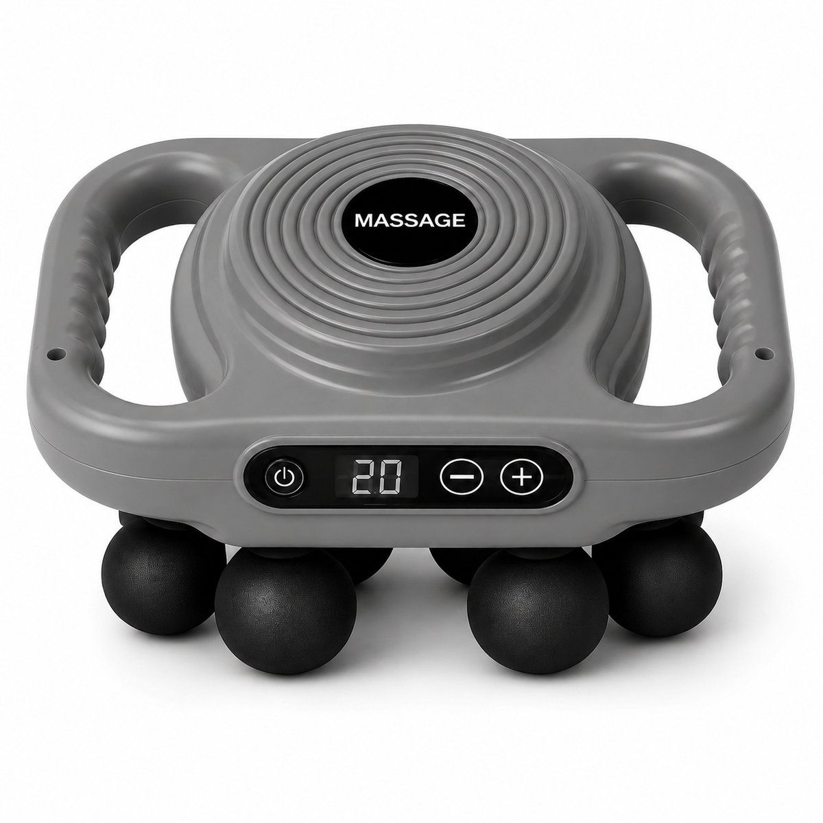Massage Gun Fascia - Deep Tissue - 6 Koppen - 20 snelheidsniveau's - Grijs