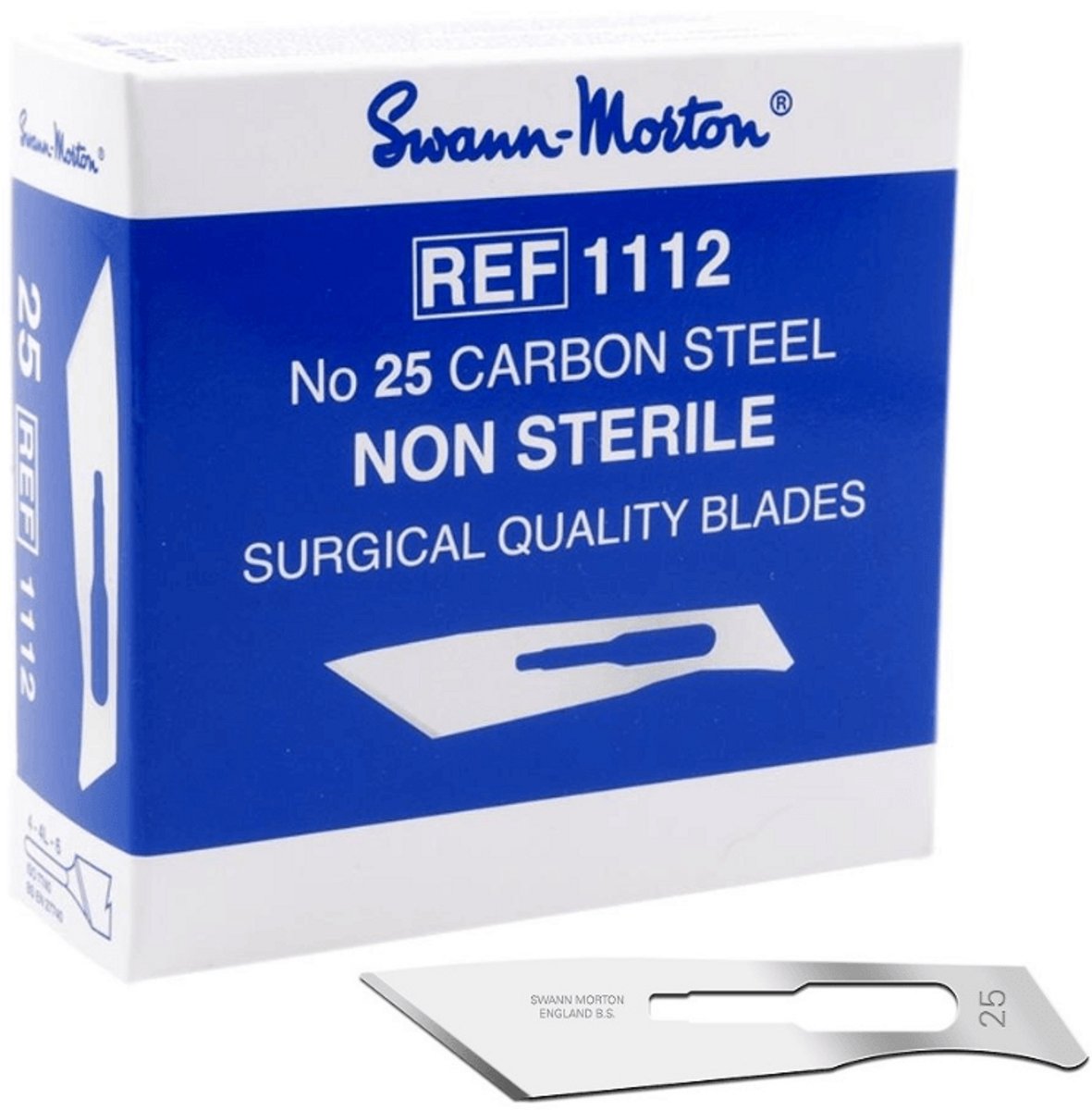 Swann Morton Carbon Nr. 25 niet steriele mesjes 100 stuks