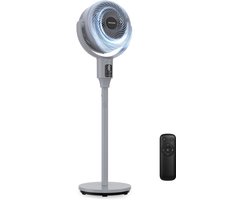 Auronic Statiefventilator - Staande Tafel en Vloerventilator - 9 Standen en Timer - Luchtkoeler - Stil - Met Afstandsbediening en Display - Fan - Grijs