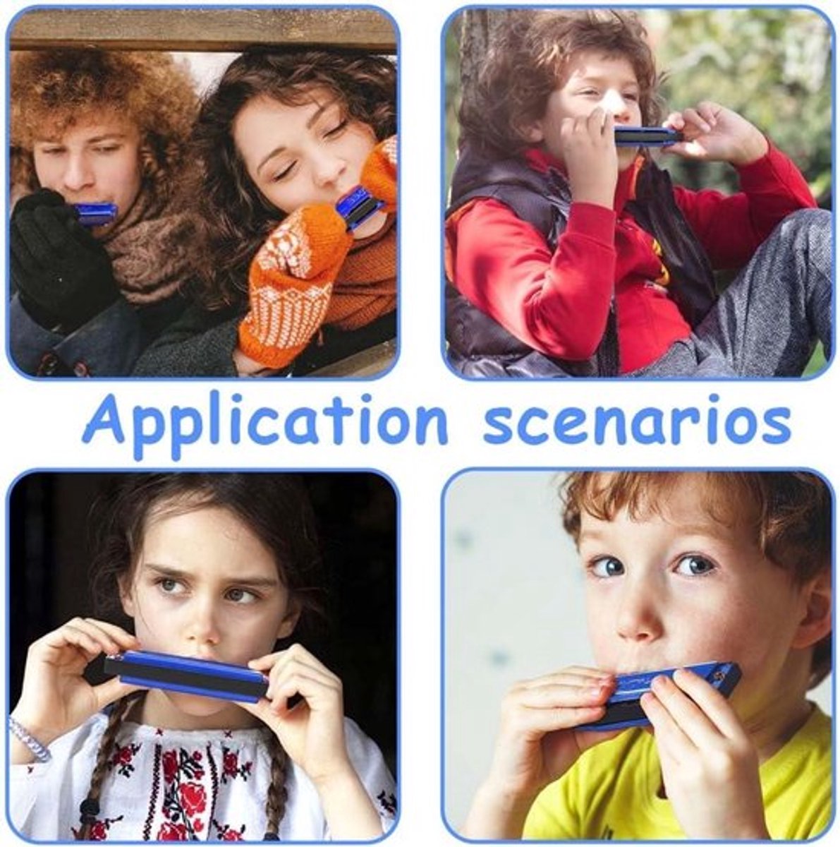 Mondharmonica set C-majeur voor kinderen Inovra Plus