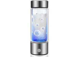Linkforu - Waterstofwaterfles - Hydrogen Water Bottle - SPE/PEM Technologie - 420 Ml - Draagbaar - USB Oplaadbaar - RVS