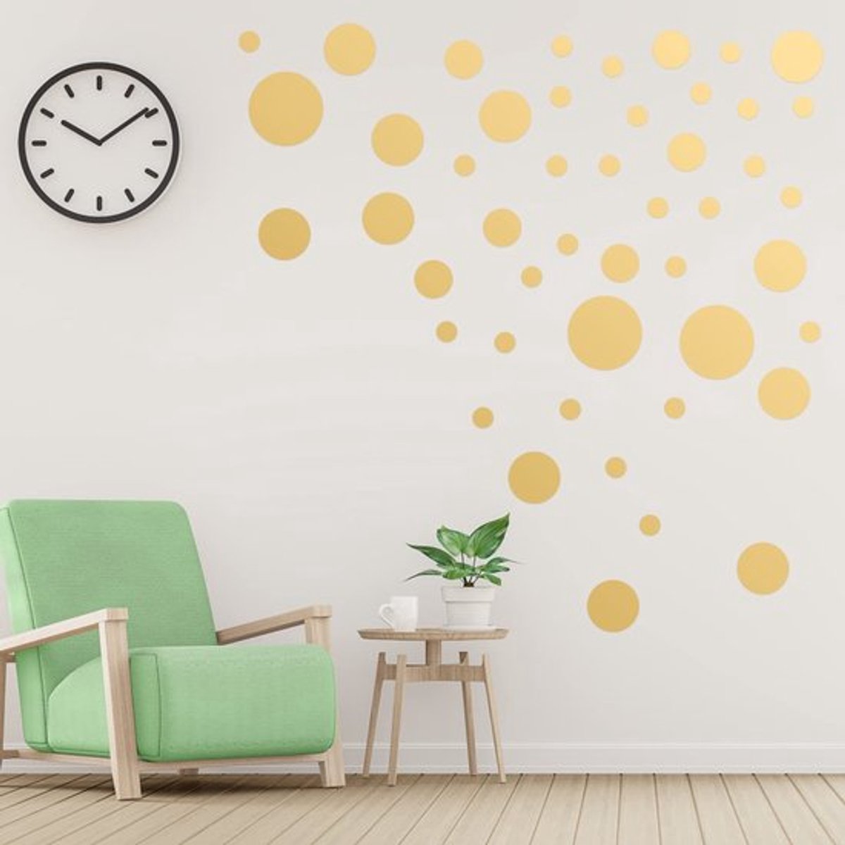 Wandstickers gouden cirkels verwijderbaar