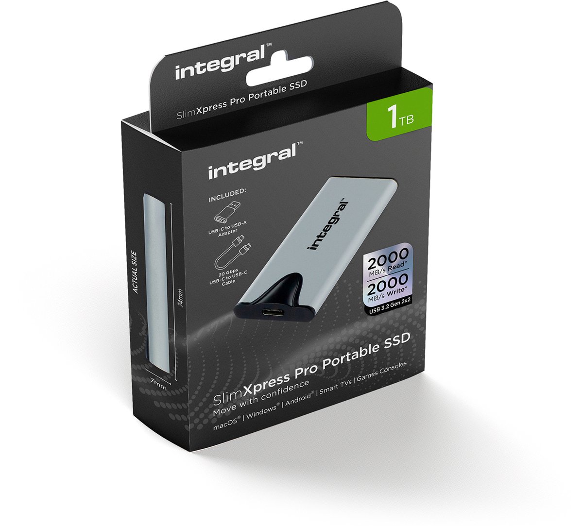 SSD Integral SlimXpress Portable USB-C 1TB