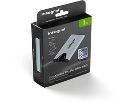 Integral SlimXpress Pro INSSD1TPORT3.2SLIMXS externe solide-state drive Thunderbolt technologie 1 TB USB Type-C USB 3.2 Gen 2x2 Zilver