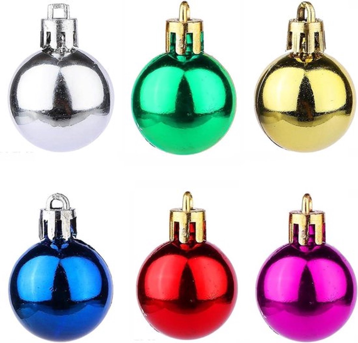 Allecto Plus - Mini Kerstboom met 6 Kerstballen en Ornamenten voor Decoratie van