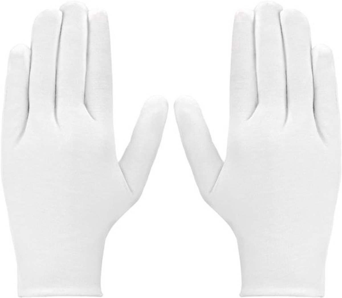 Witte katoenen handschoenen Allecto Plus voor mannen en vrouwen