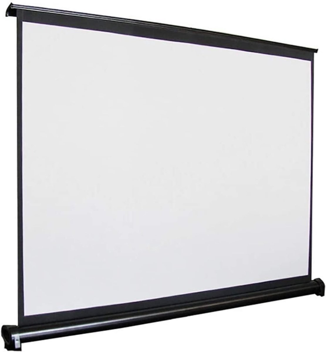 Projectiescherm Binnen - Draagbaar Scherm - Thuis Bioscoop - Zwarte Achterkant - 50 inch - Wit