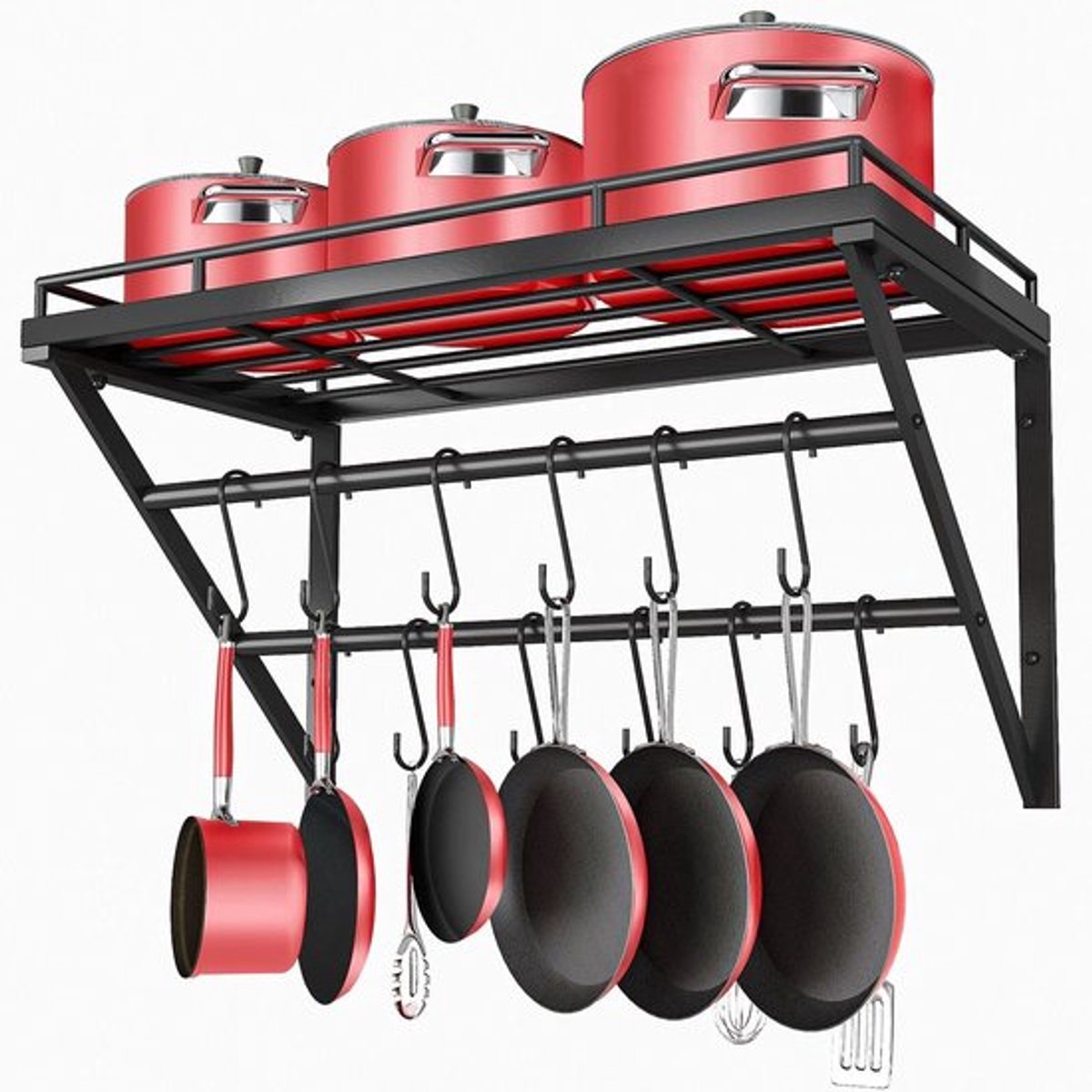 OmGoods - Dailygoody - Pannenrekken - Keukenrek Organizer - 60cm - Zwart