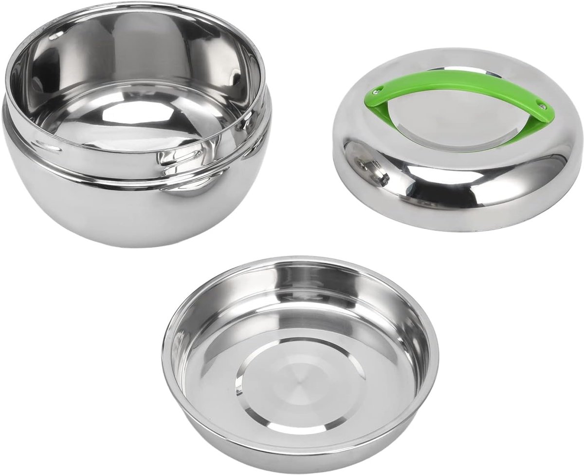 Geïsoleerde Lunchbox - Thermo Voedselcontainer - Warm Eten Meenemen - Dubbelwandige Isolatie - 13 Liter - Zilver