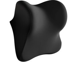 Nekkussen Auto - Hoofdsteun Kussen - Comfortabel Rijden - Ergonomisch Ontwerp - 27 x 27 x 13 cm - Zwart