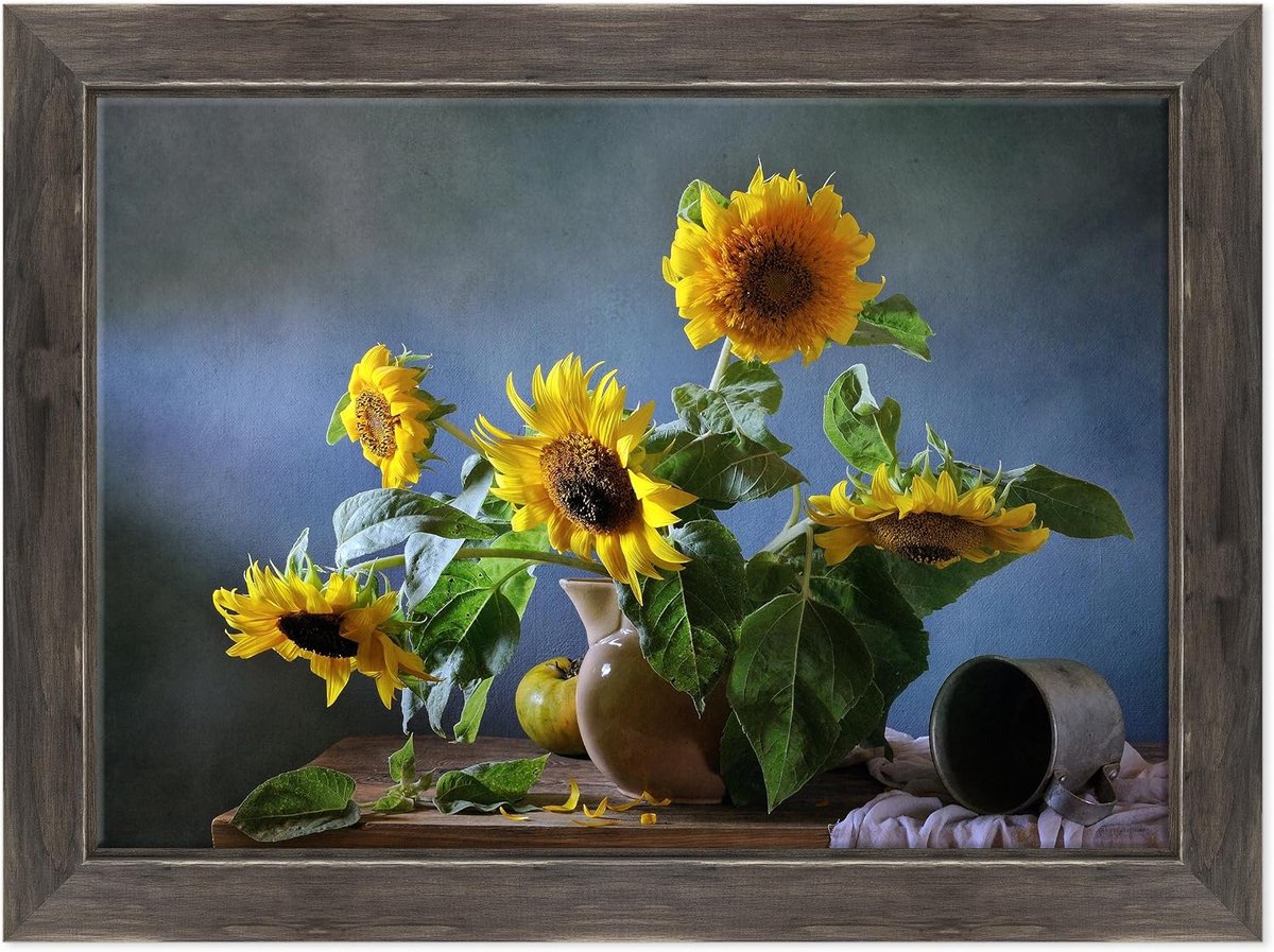 Schilderij op Canvas - Bloemen Schilderij - Wanddecoratie - Klaar om op te hangen - 70 x 100 cm