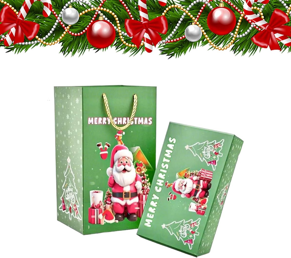 Kerst Springbox - Geld Doos - Feestelijke Verrassing - Compact Opvouwbaar - 212 x 202 cm - Rood